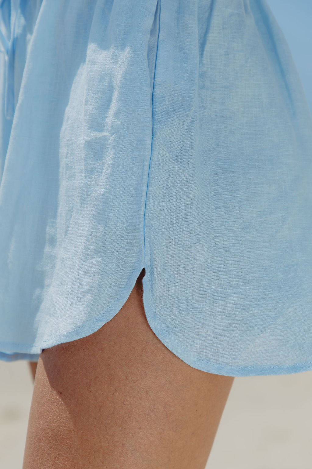 Charlie Linen Shorts - Blue