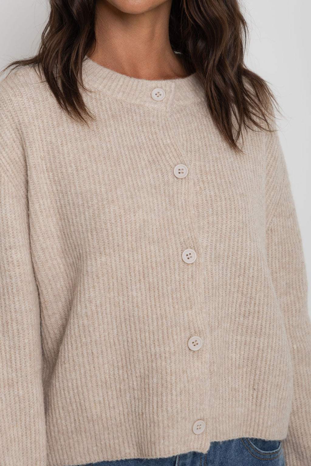 Hazel Knit Cardi - Oatmeal