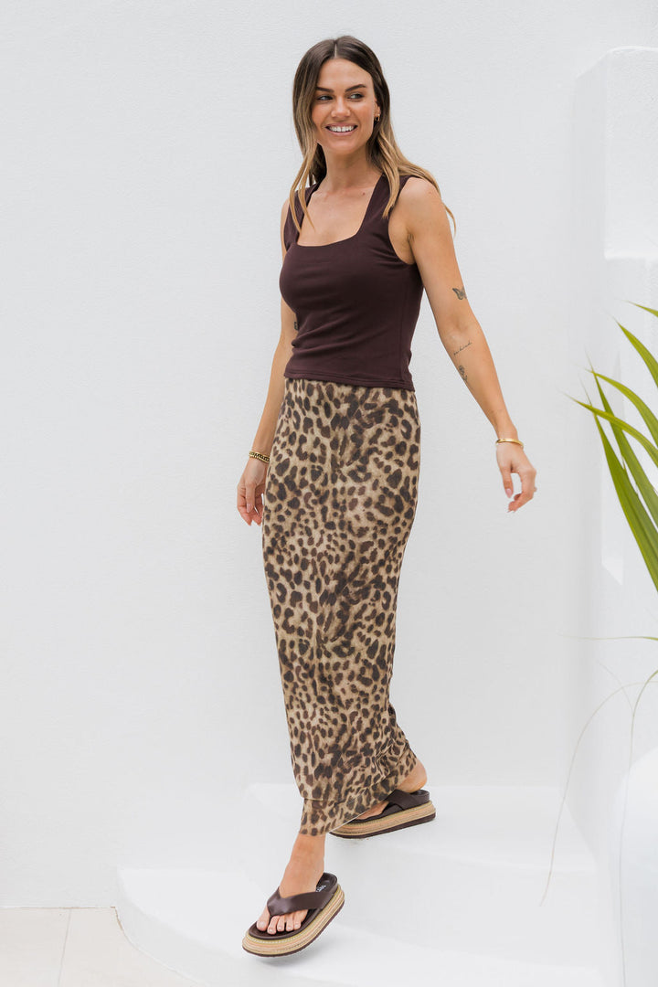 Taj Maxi Skirt - Leopard Print