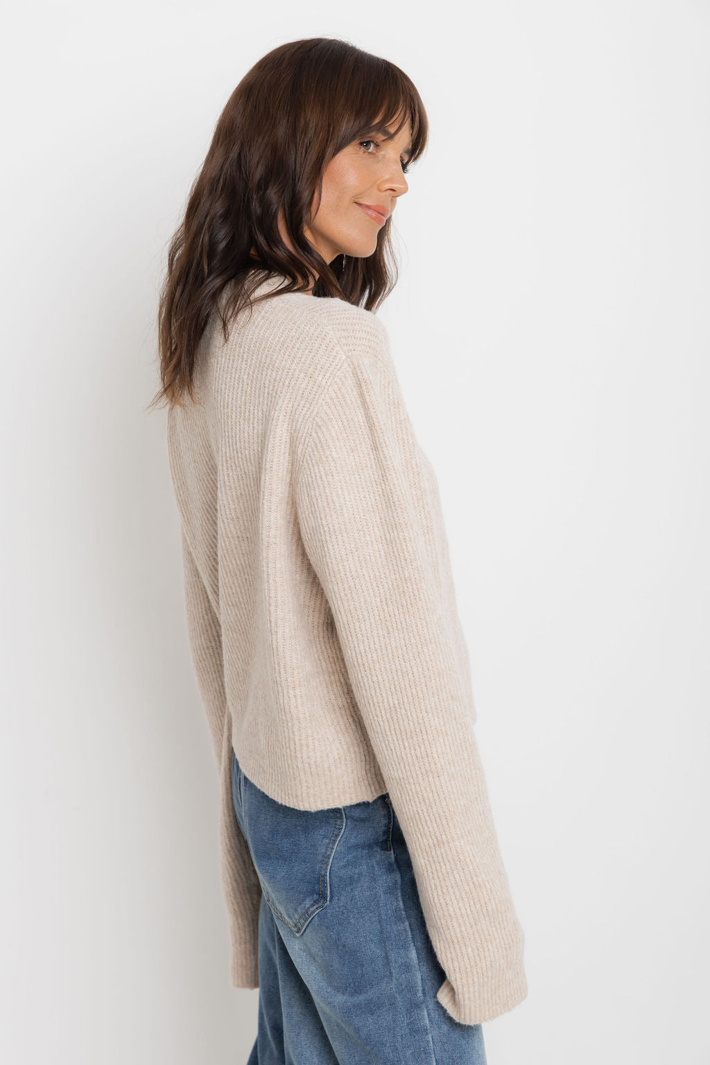 Hazel Knit Cardi - Oatmeal