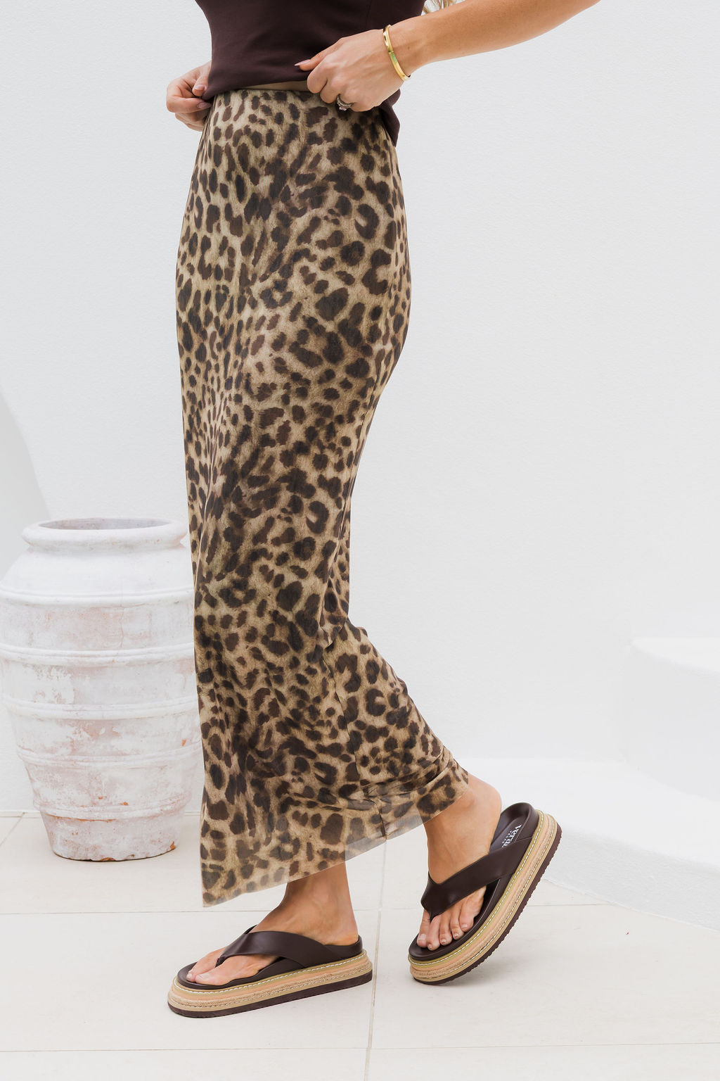 Taj Maxi Skirt - Leopard Print