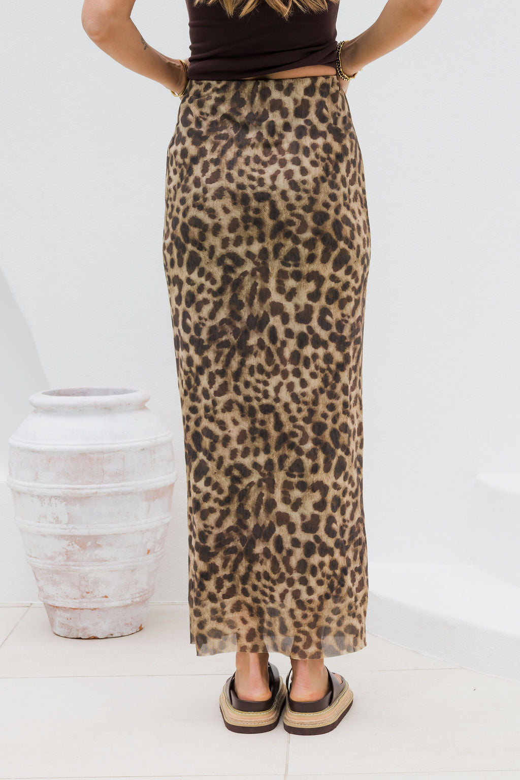 Taj Maxi Skirt - Leopard Print