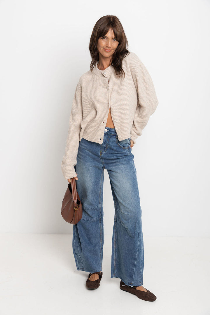 Hazel Knit Cardi - Oatmeal