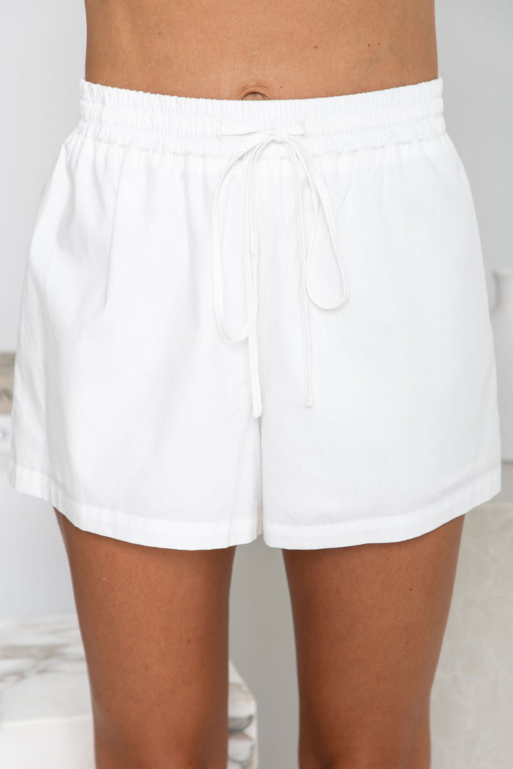 Fletcher Cotton Poplin Shorts - White