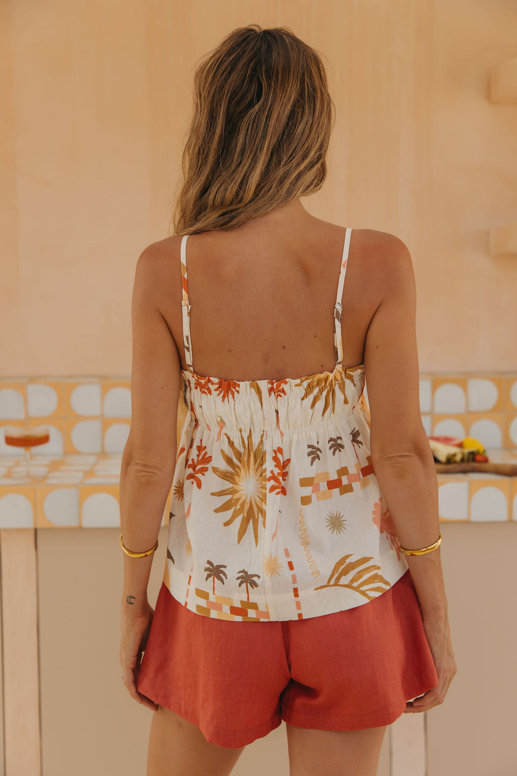 Sylvie Cami Top - Palmira Print