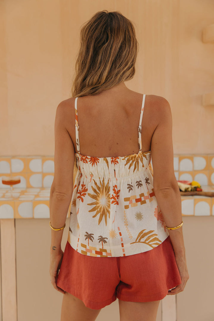 Sylvie Cami Top - Palmira Print