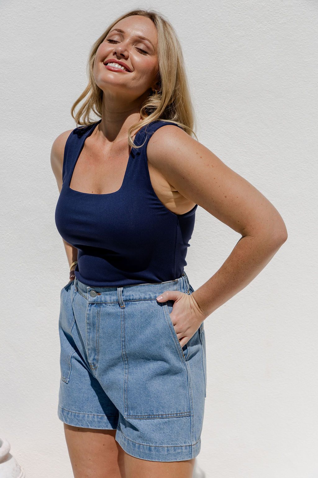 Vera Tank Top - Navy