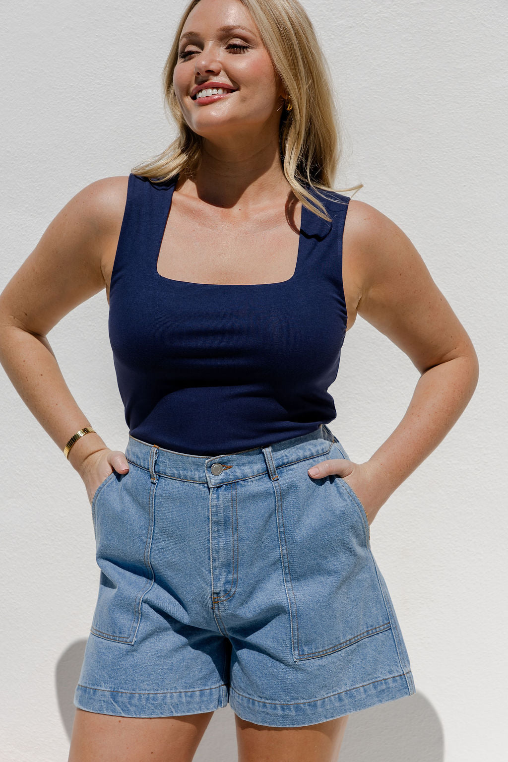 Vera Tank Top - Navy