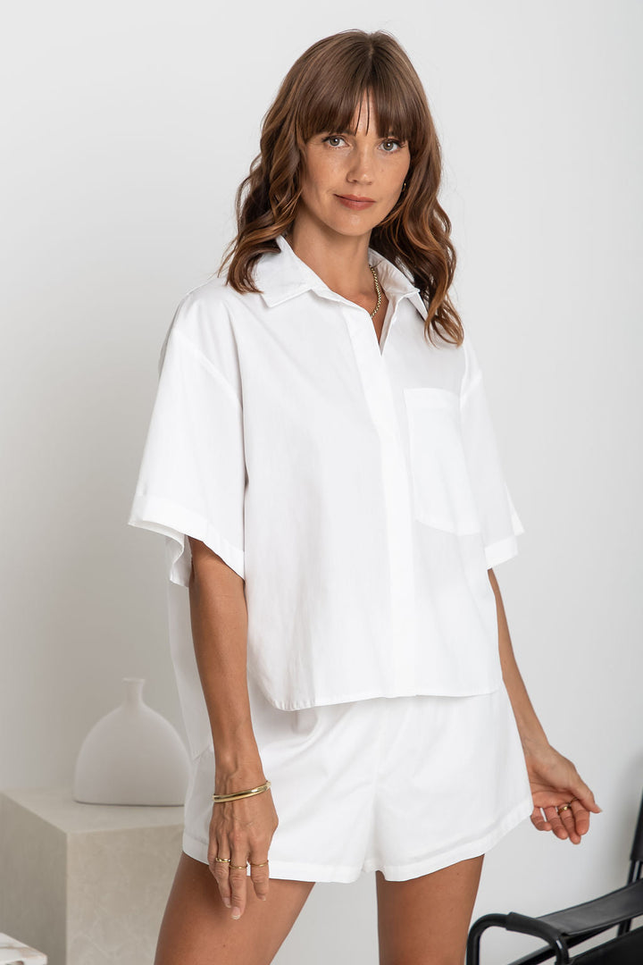 Cameron Cotton Shirt - White