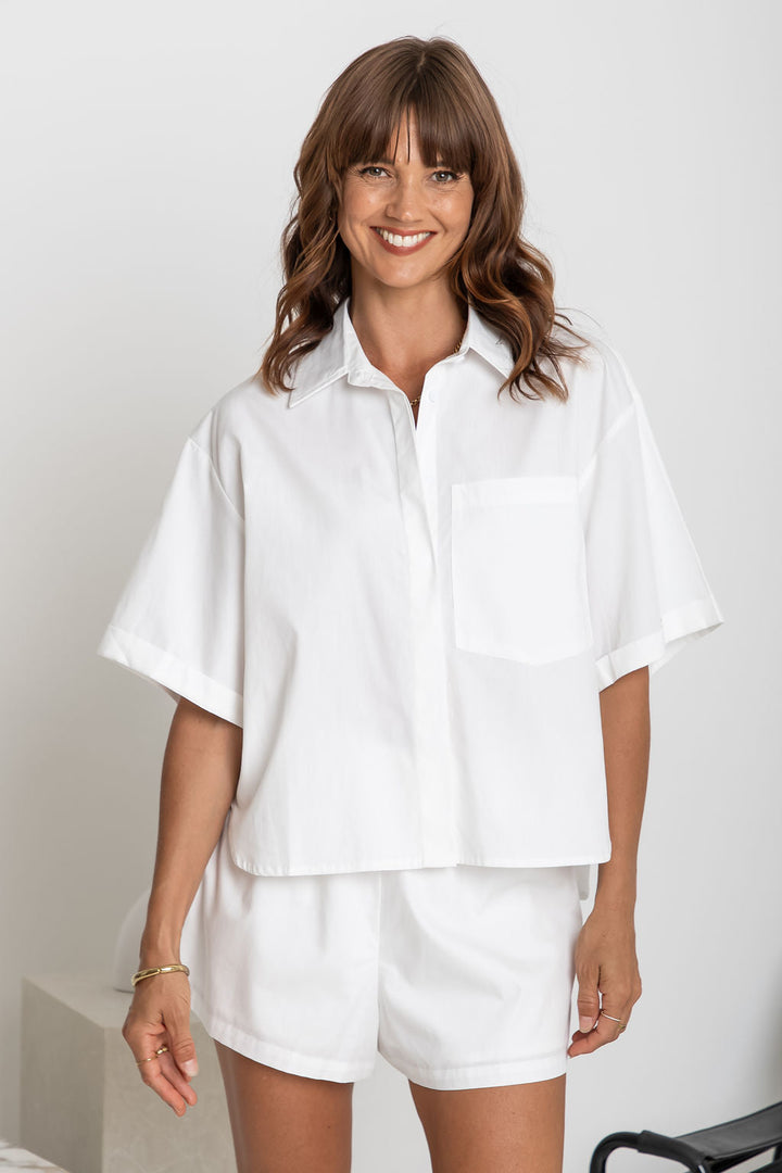 Cameron Cotton Shirt - White