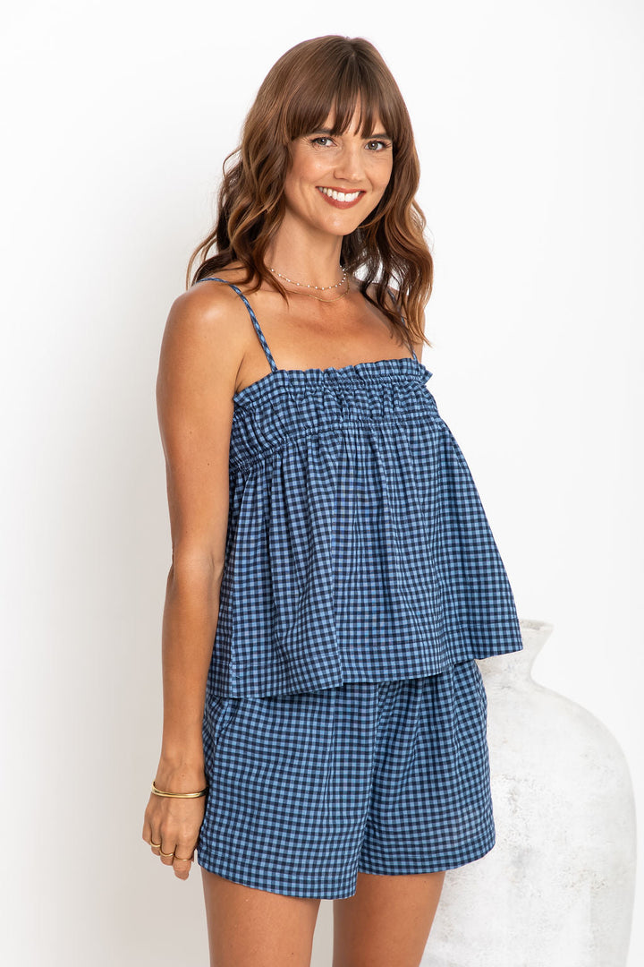 Wren Shorts - Blue Gingham