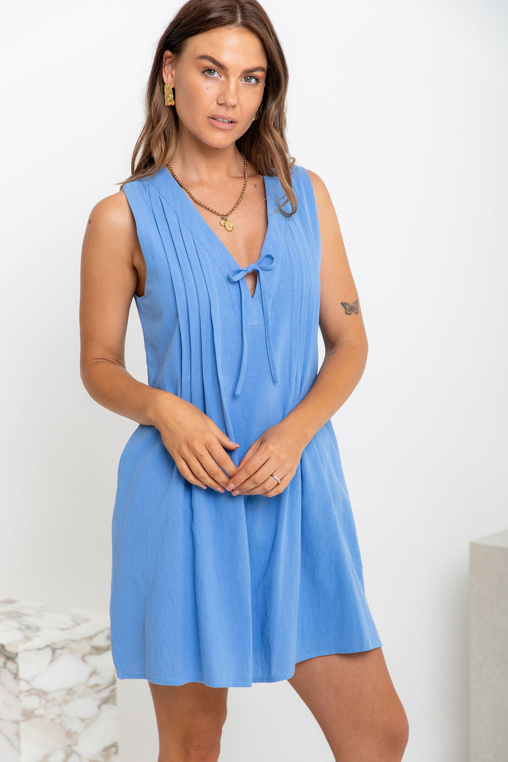 Aurora Mini Dress - Blue