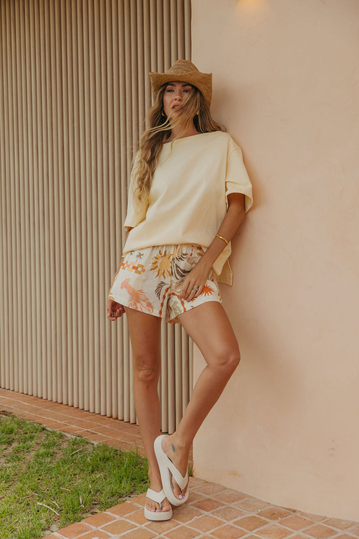 Arden Off-The-Shoulder Tee - Yellow