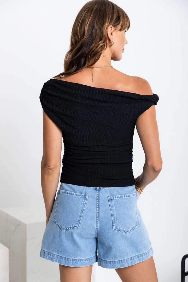Sasha Off The Shoulder Top - Black