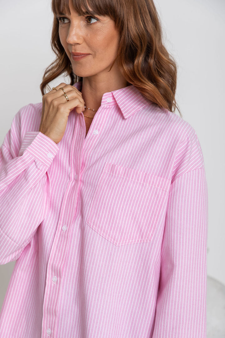 Bentley Relaxed-Fit Shirt - Pink Stripe