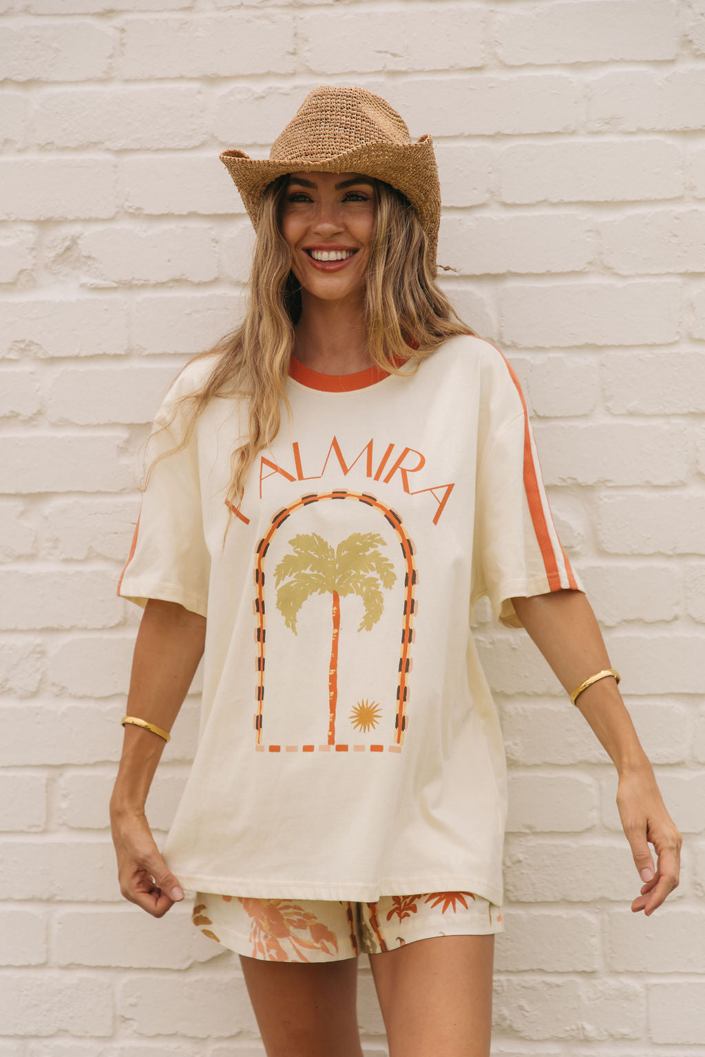 Palmira Graphic Tee - Cream
