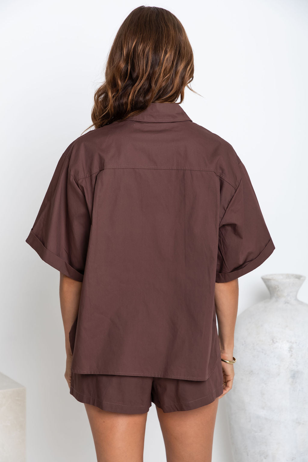 Cameron Cotton Shirt - Choc