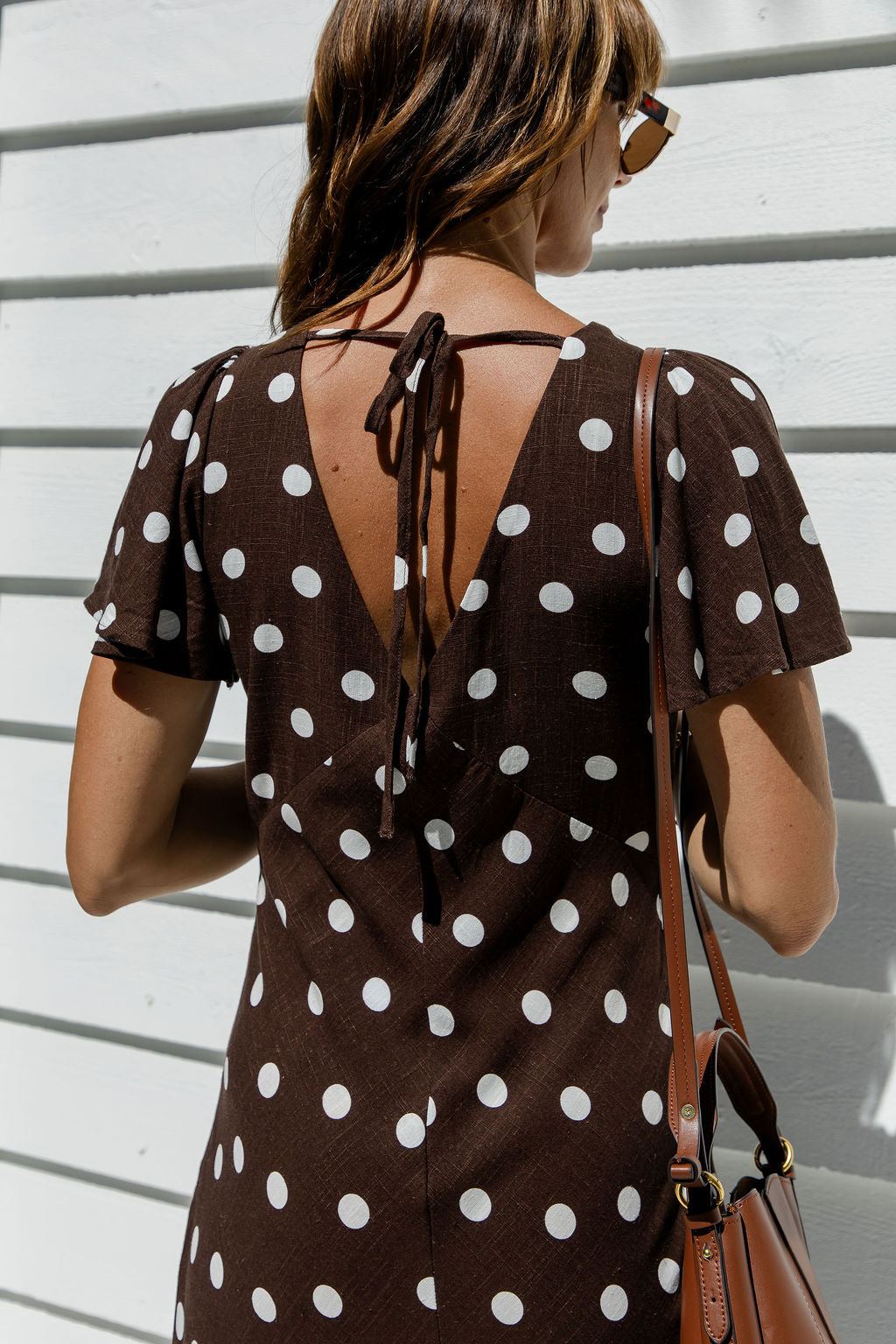 Clarissa Polka Dot Maxi Dress - Chocolate and White