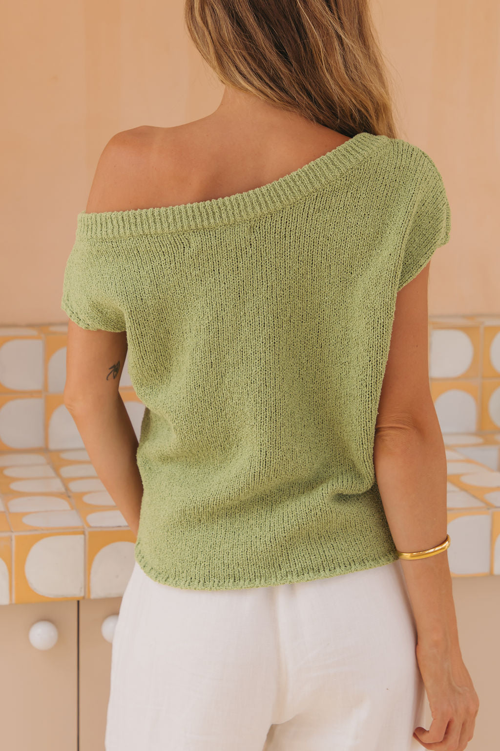 Avalon Off-The-Shoulder Top - Sage