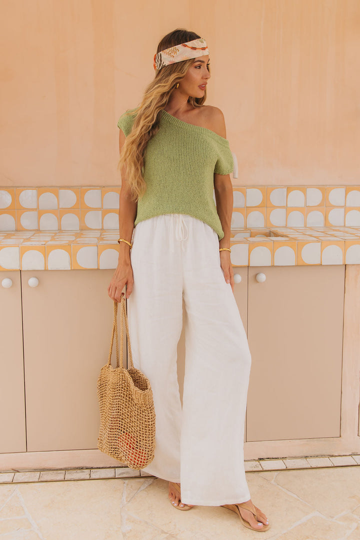 Avalon Off-The-Shoulder Top - Sage