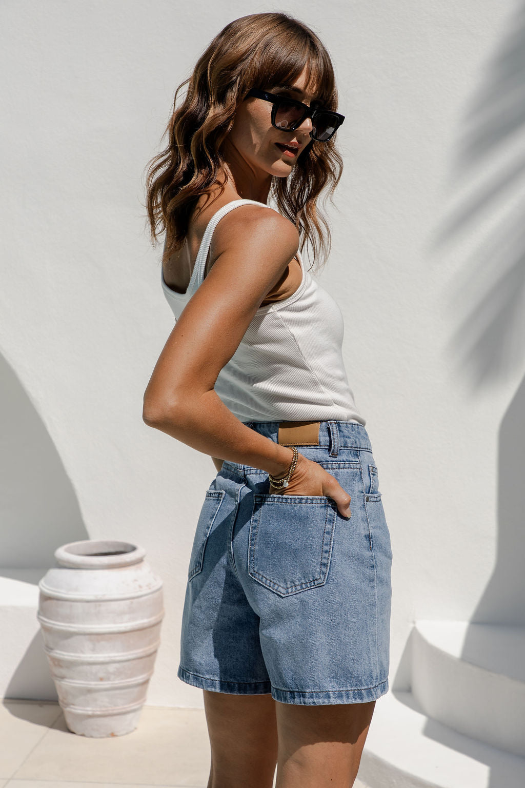 Jayce Denim Shorts - Mid Wash