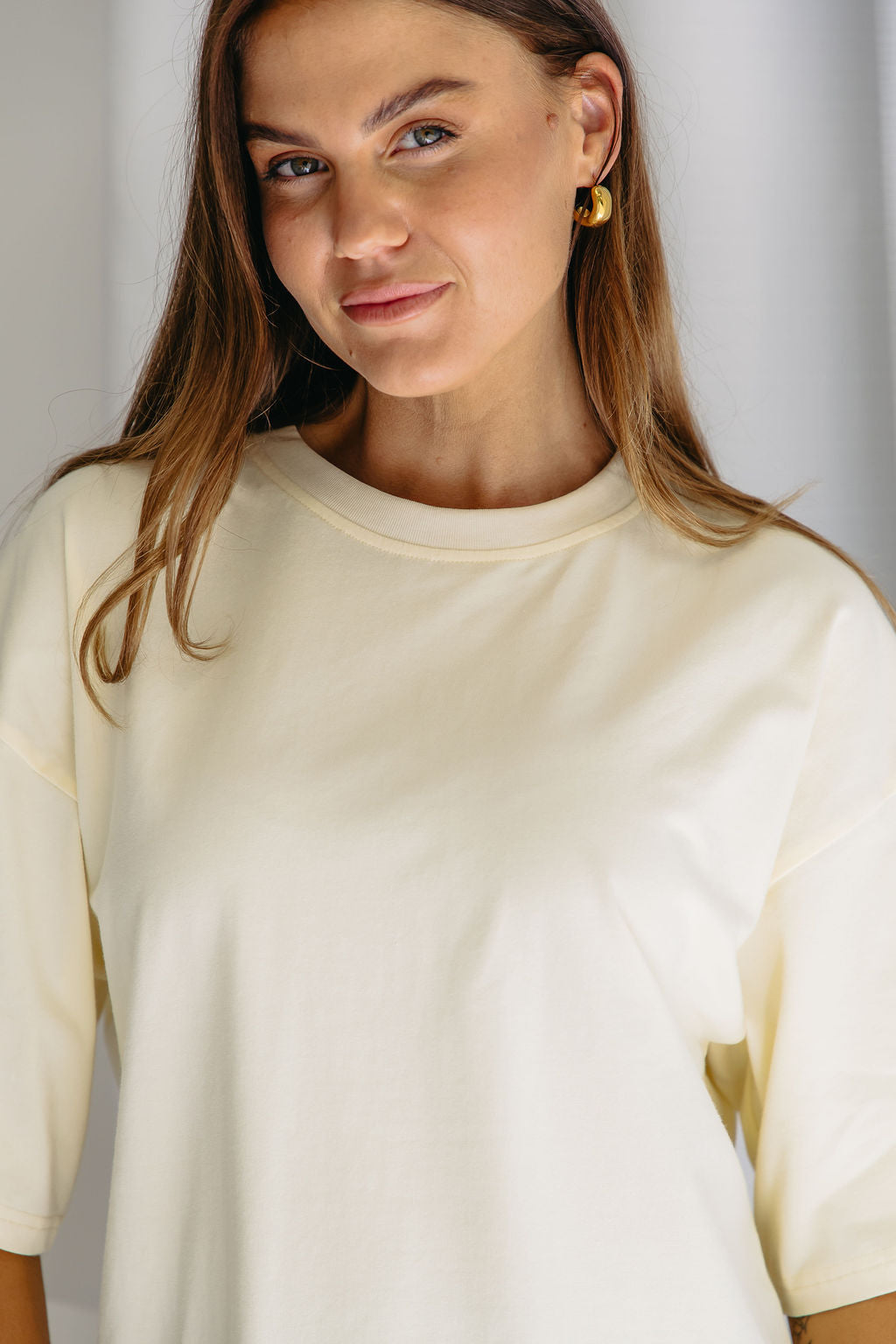 Koah Boxy-Fit Tee - Pale Yellow