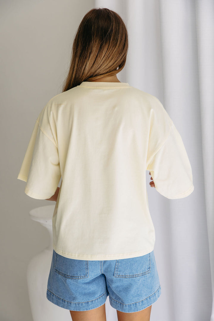 Koah Boxy-Fit Tee - Pale Yellow