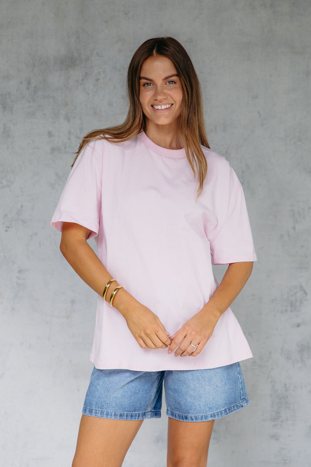 Myles Relaxed-Fit Tee - Pink