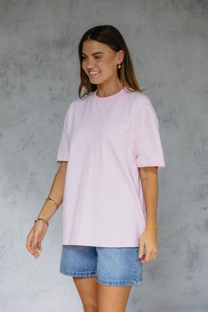 Myles Relaxed-Fit Tee - Pink