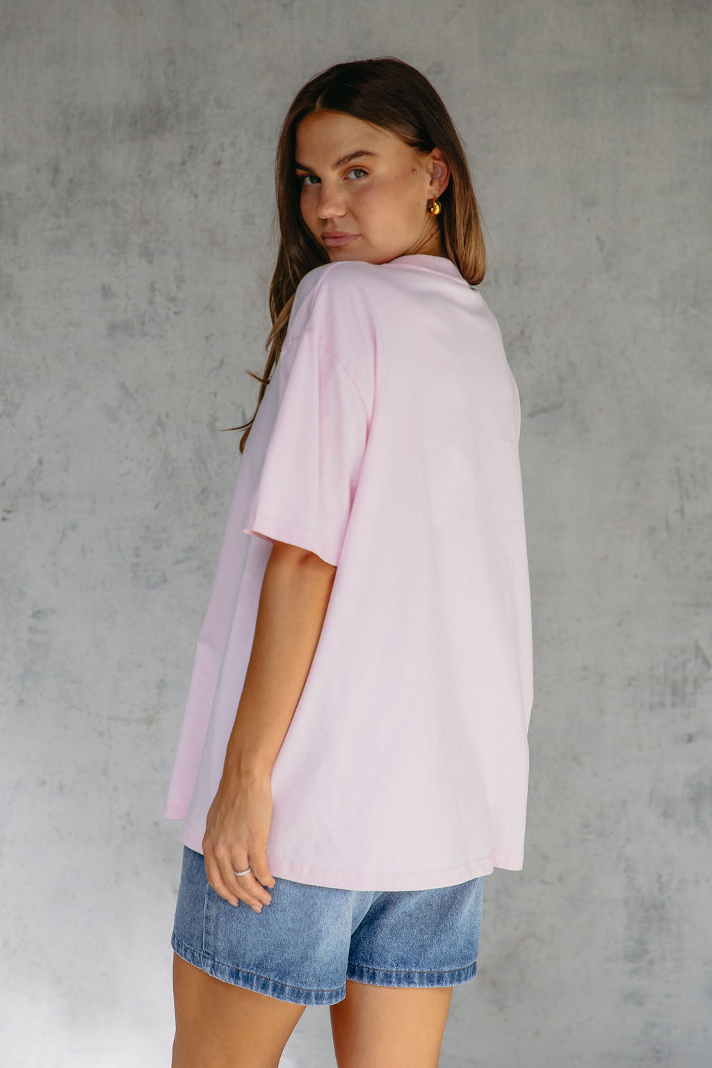 Myles Relaxed-Fit Tee - Pink
