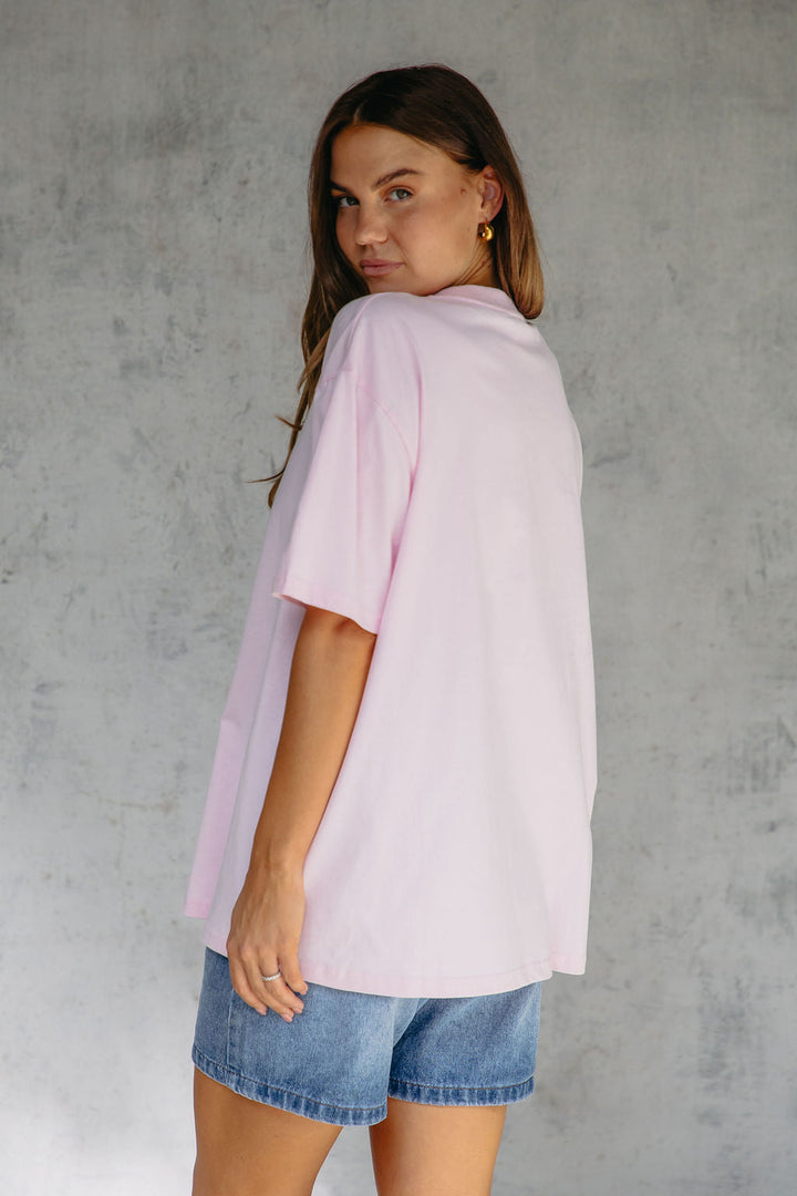 Myles Relaxed-Fit Tee - Pink
