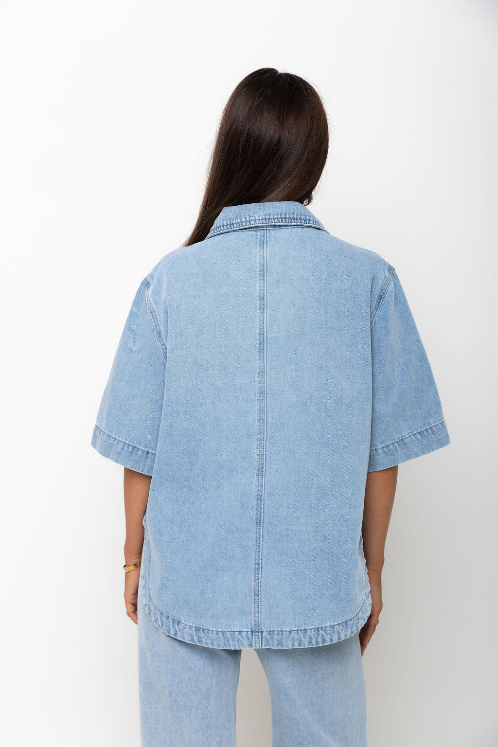 Tallon Denim Shirt - Light Blue Wash - The Self Styler