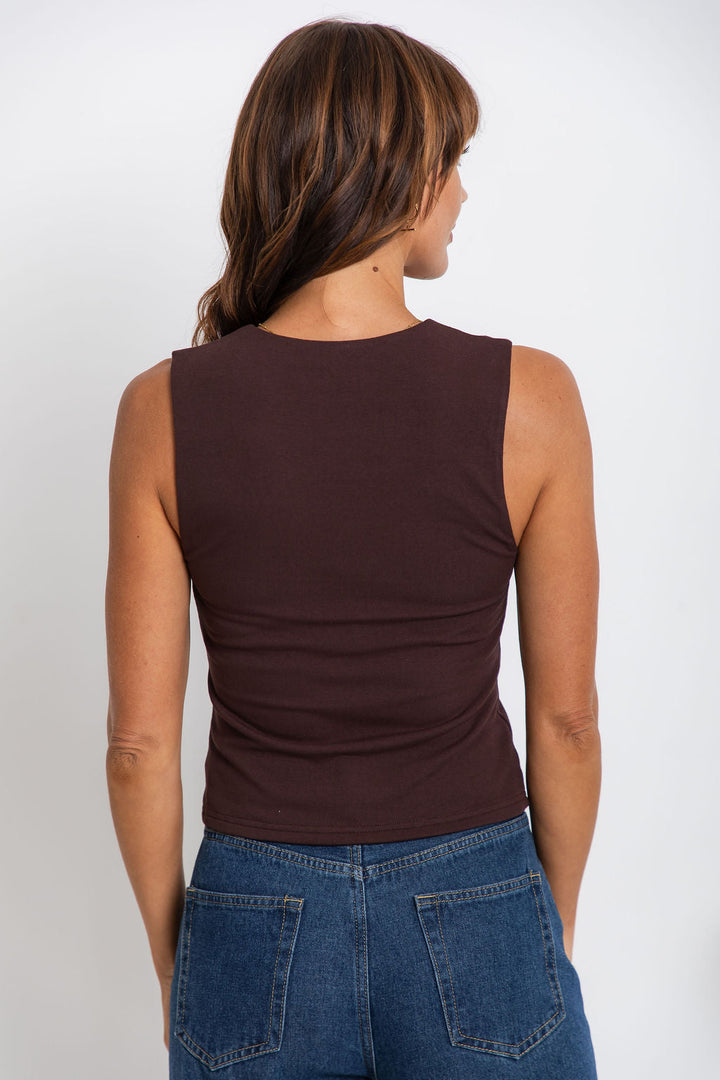 Vera Tank Top - Chocolate
