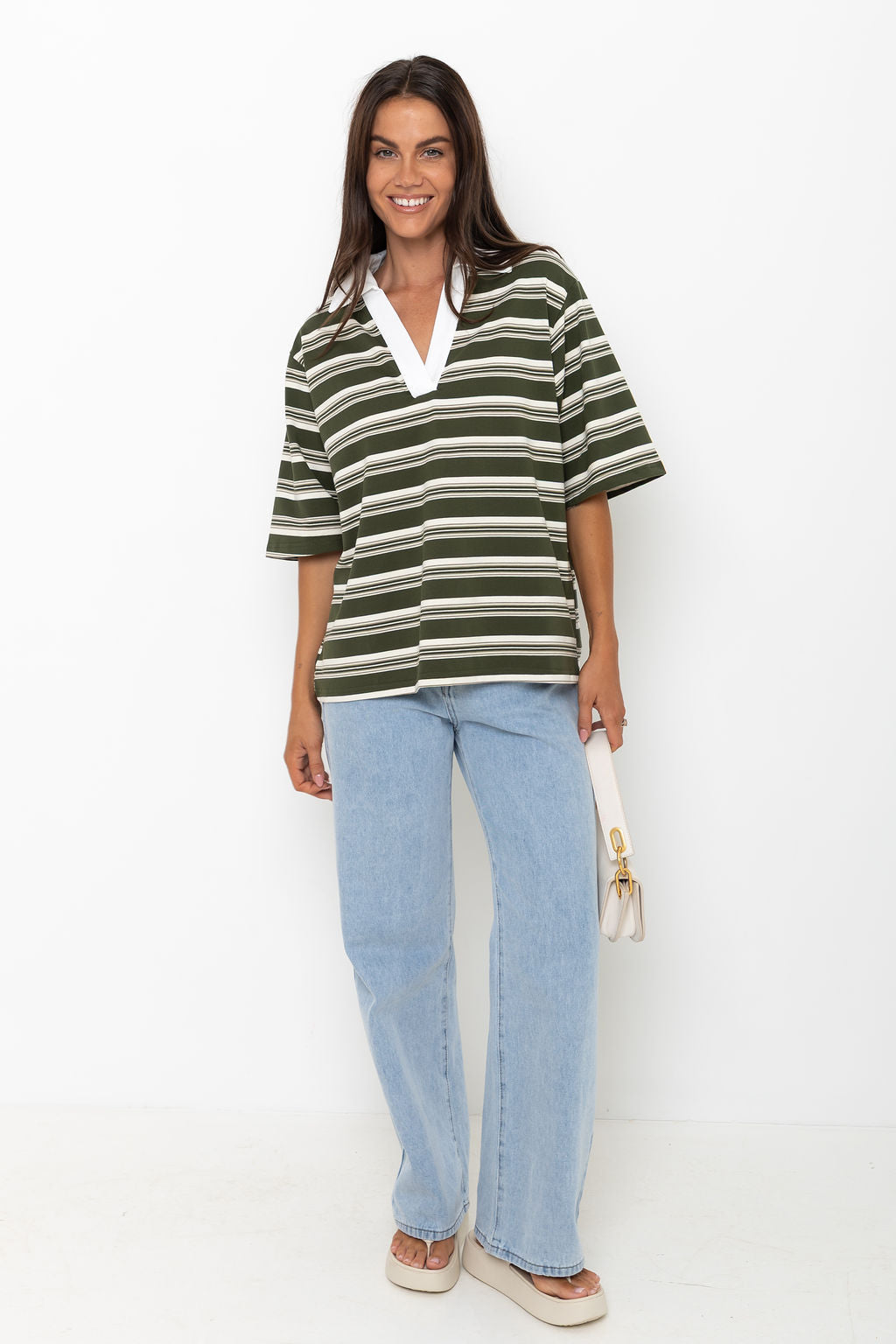 Ollie Rugby Stripe Tee - Green