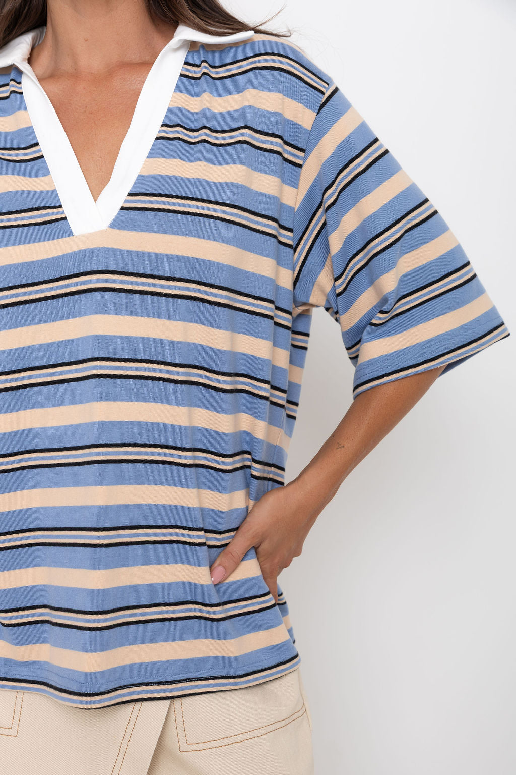 Louie Stripe Top - Blue