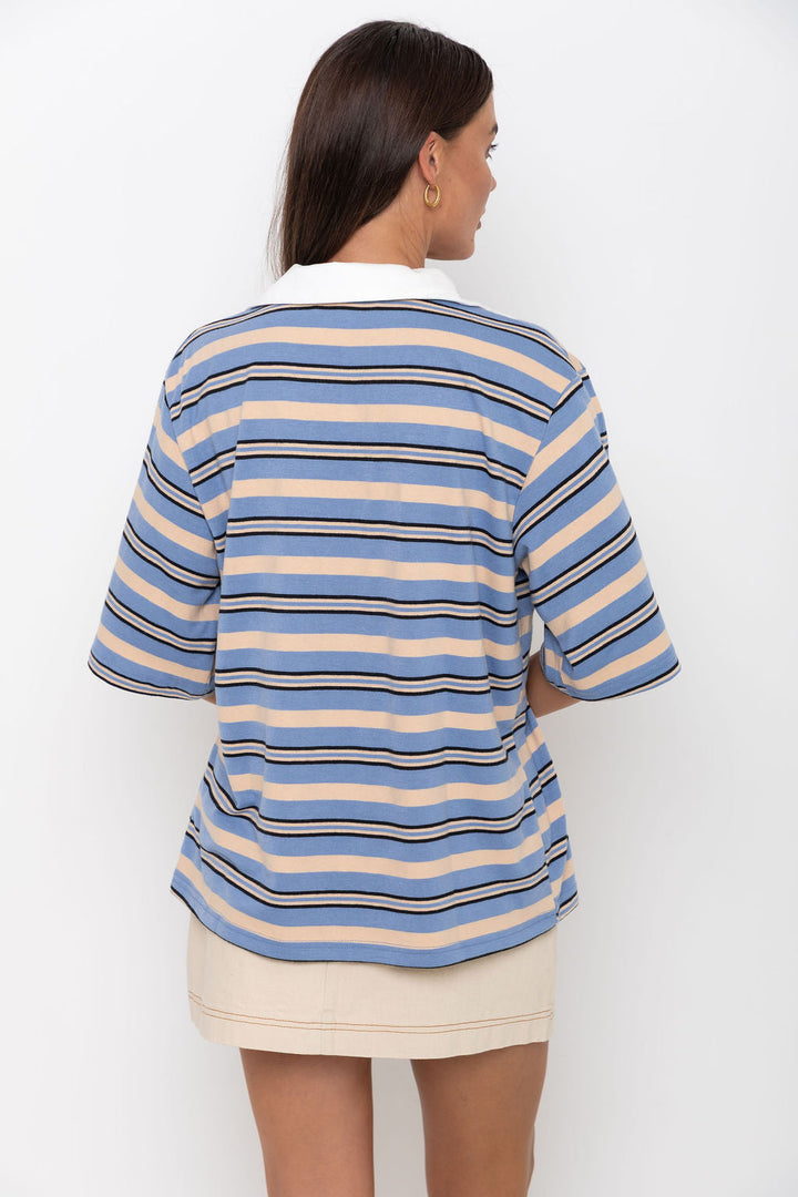 Louie Stripe Top - Blue