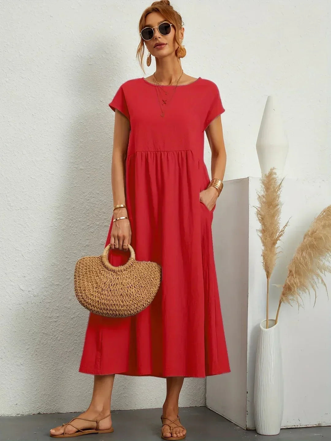 Light Cotton Dress with Pockets