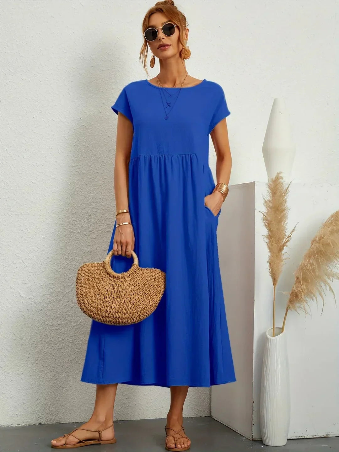 Light Cotton Dress with Pockets
