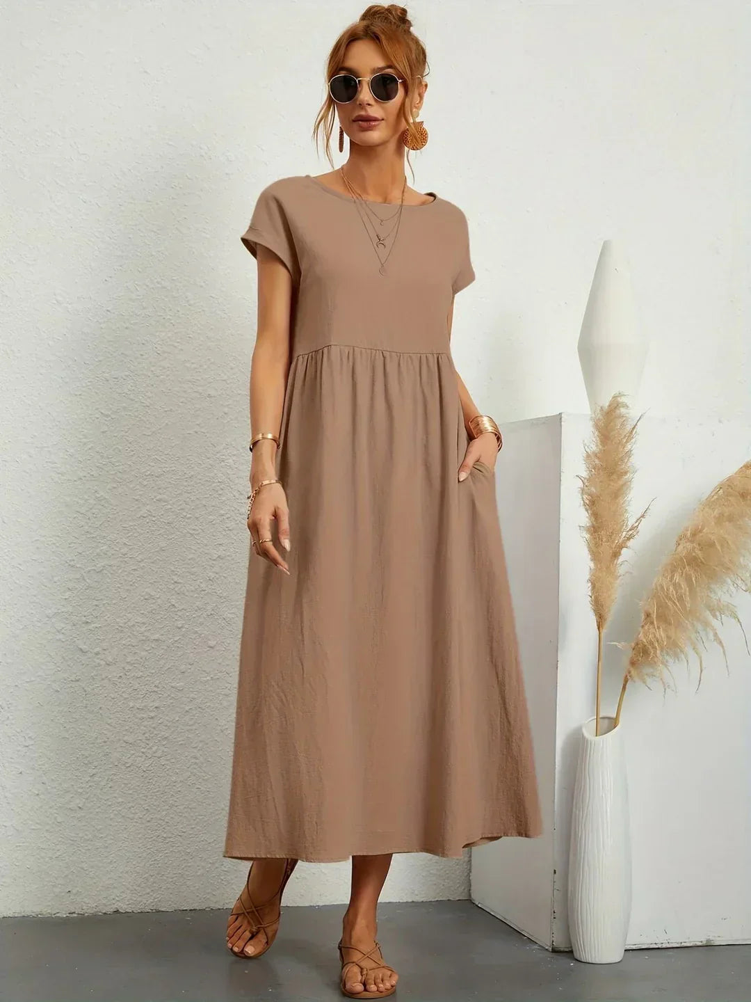 Light Cotton Dress with Pockets