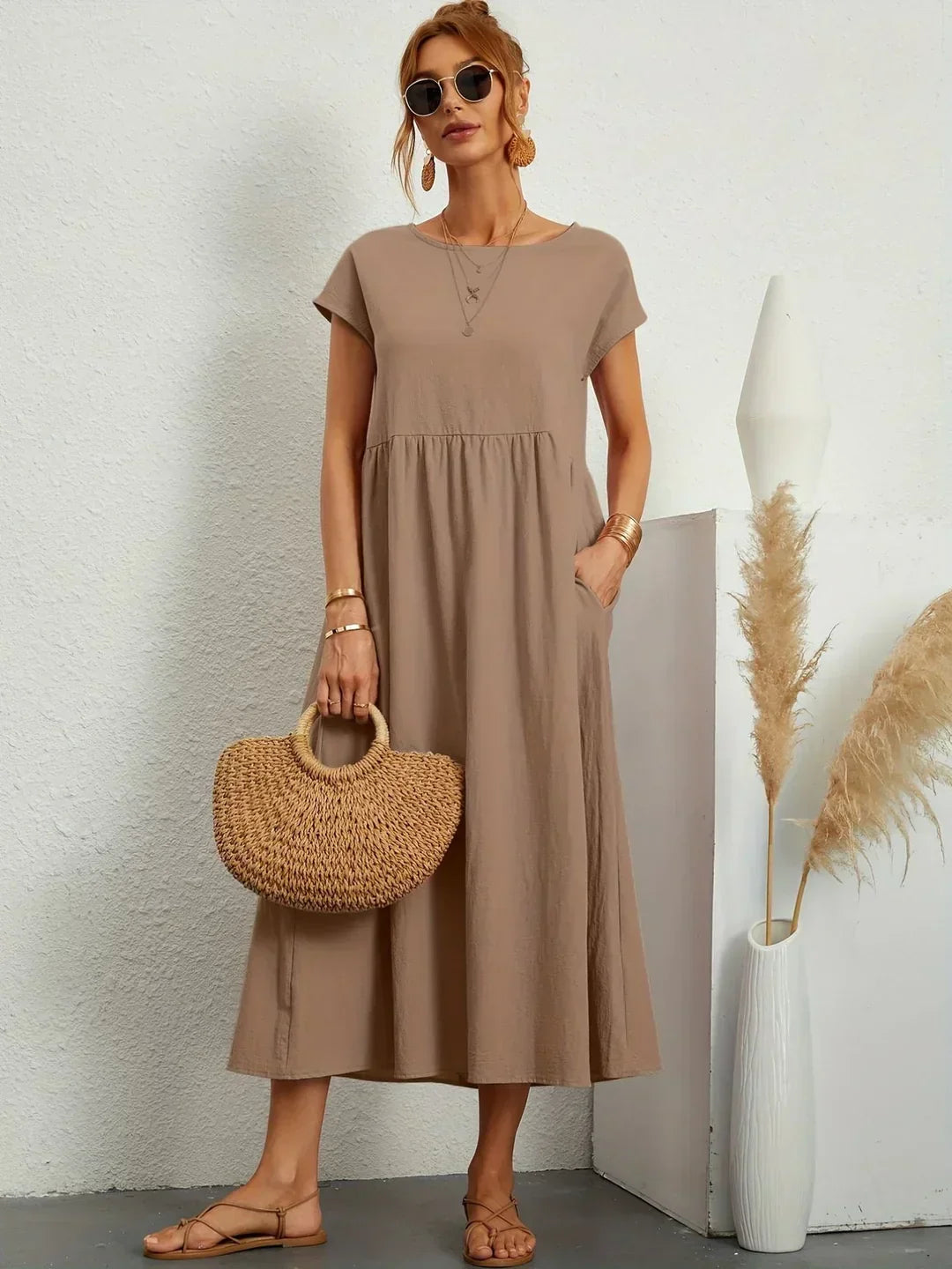 Light Cotton Dress with Pockets