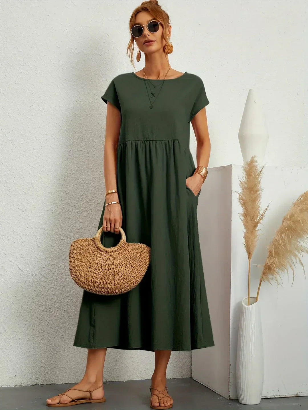 Light Cotton Dress with Pockets