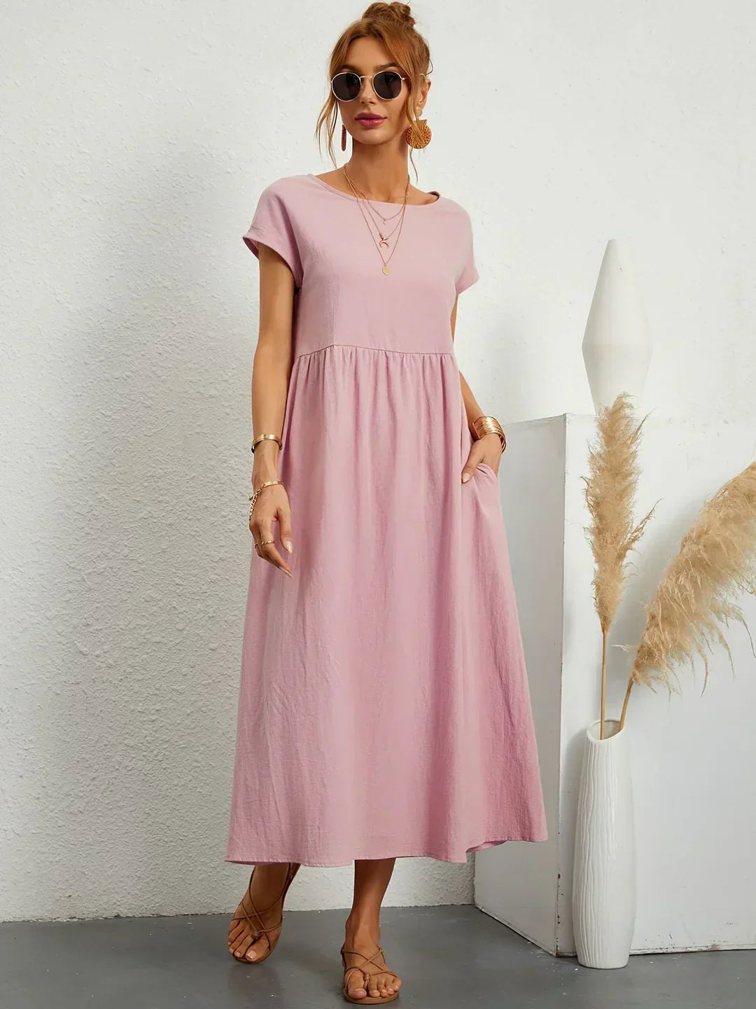 Light Cotton Dress with Pockets