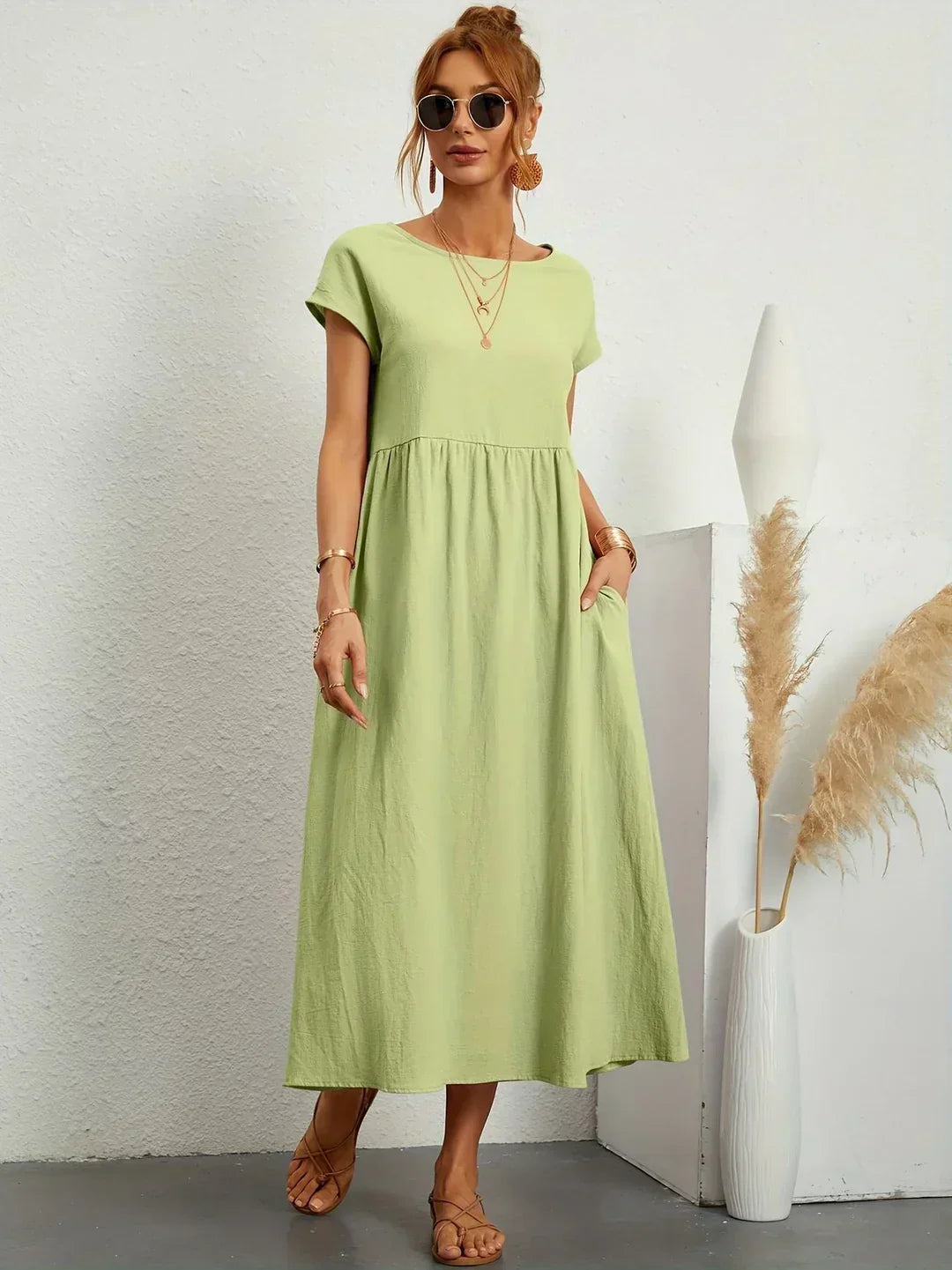Light Cotton Dress with Pockets