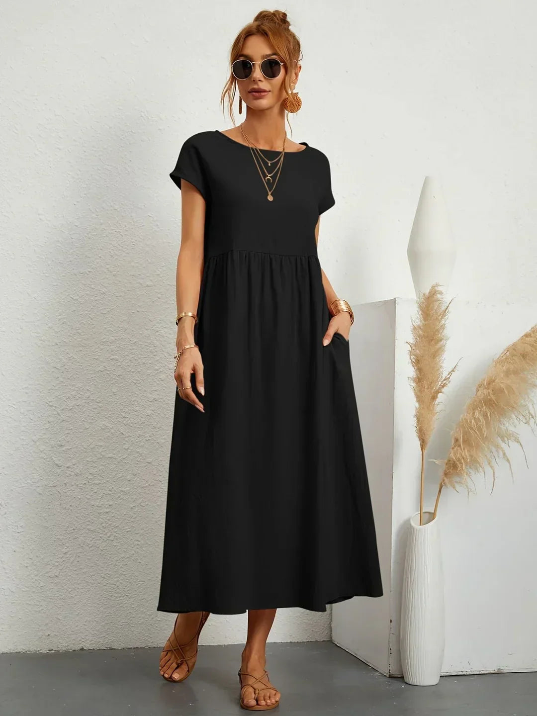 Light Cotton Dress with Pockets