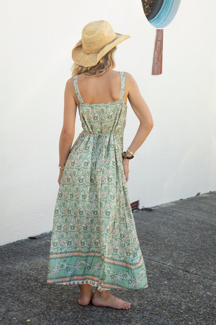 Prairie Sundress - Sage Paisley