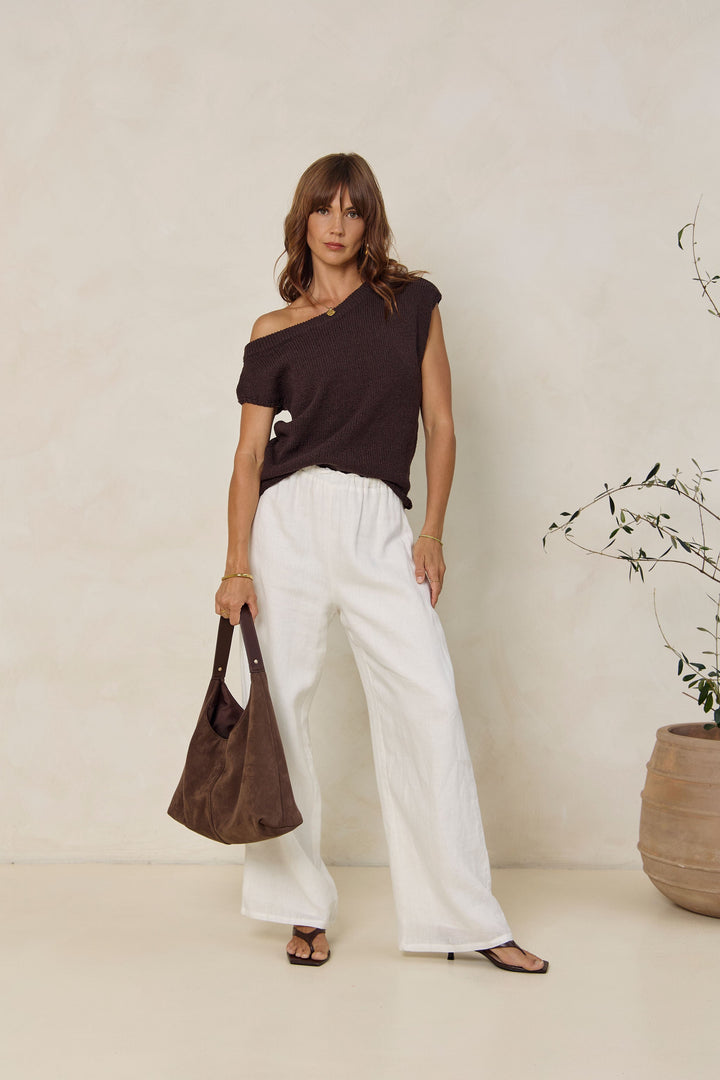 Avalon Off-The-Shoulder Top - Espresso