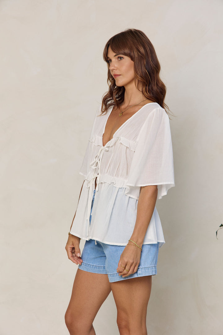 Nyla Boho Top - White