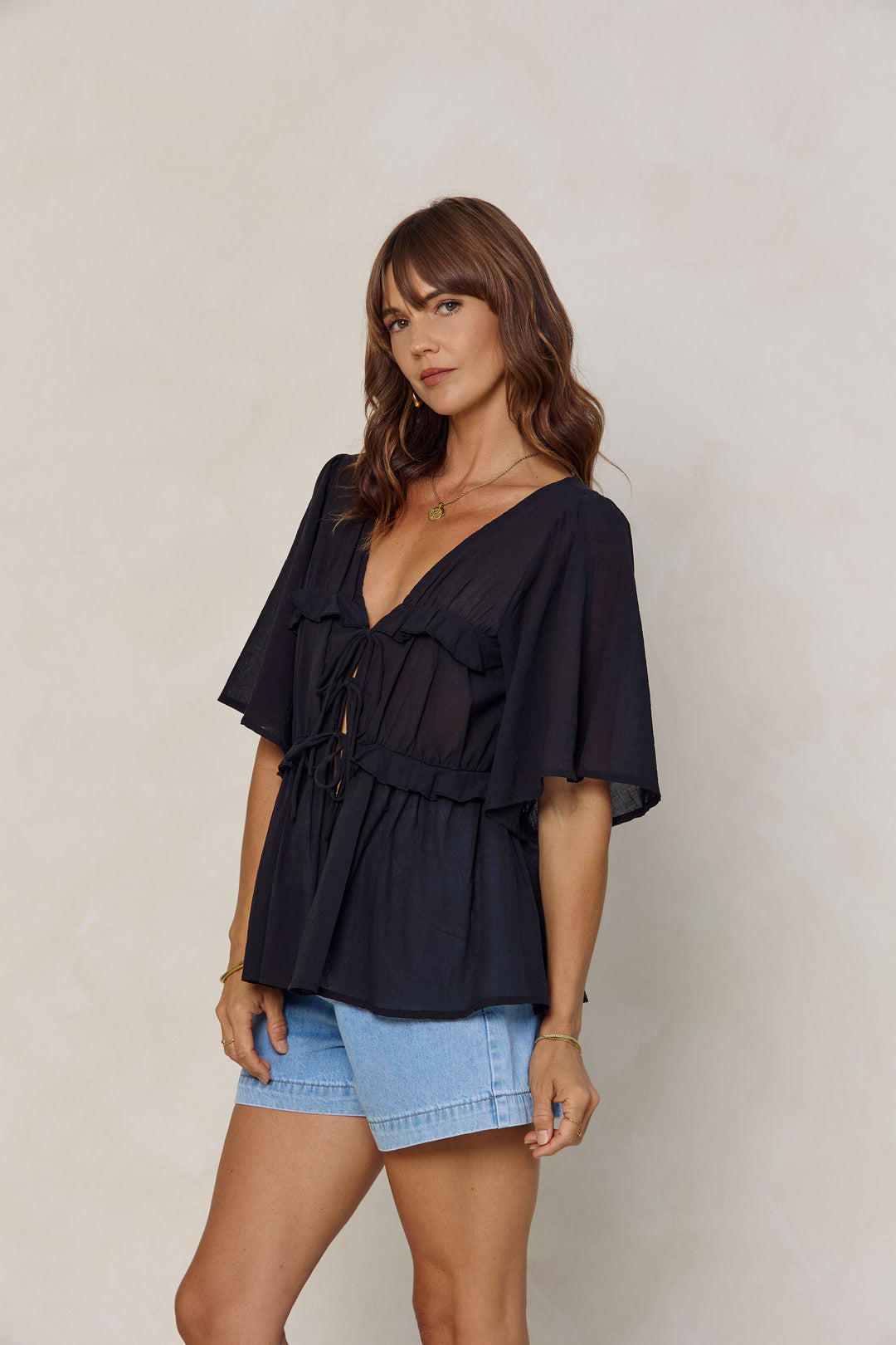 Nyla Boho Top - Black