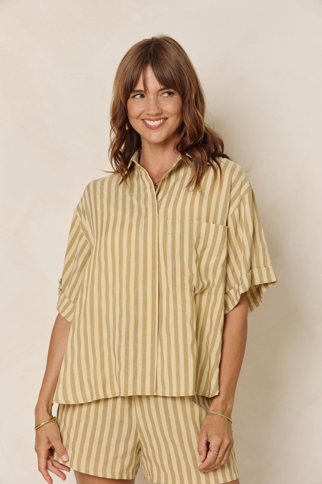 Harper Stripe Shirt - Yellow