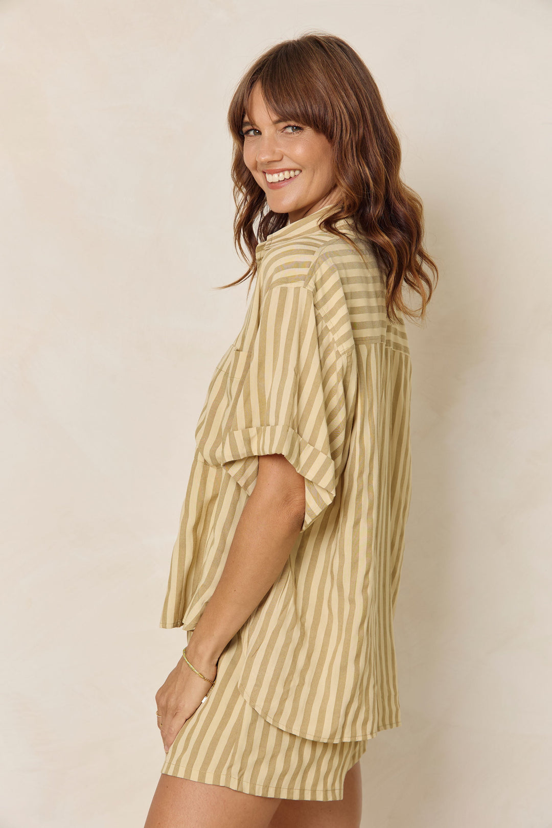 Harper Stripe Shirt - Yellow